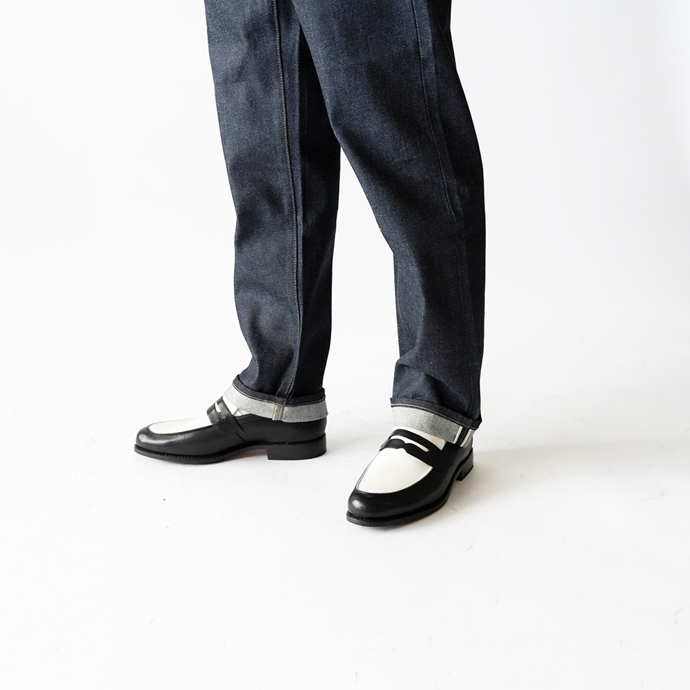 SIMEON BLACK&WHITE ローファー グッドイヤーウェルト