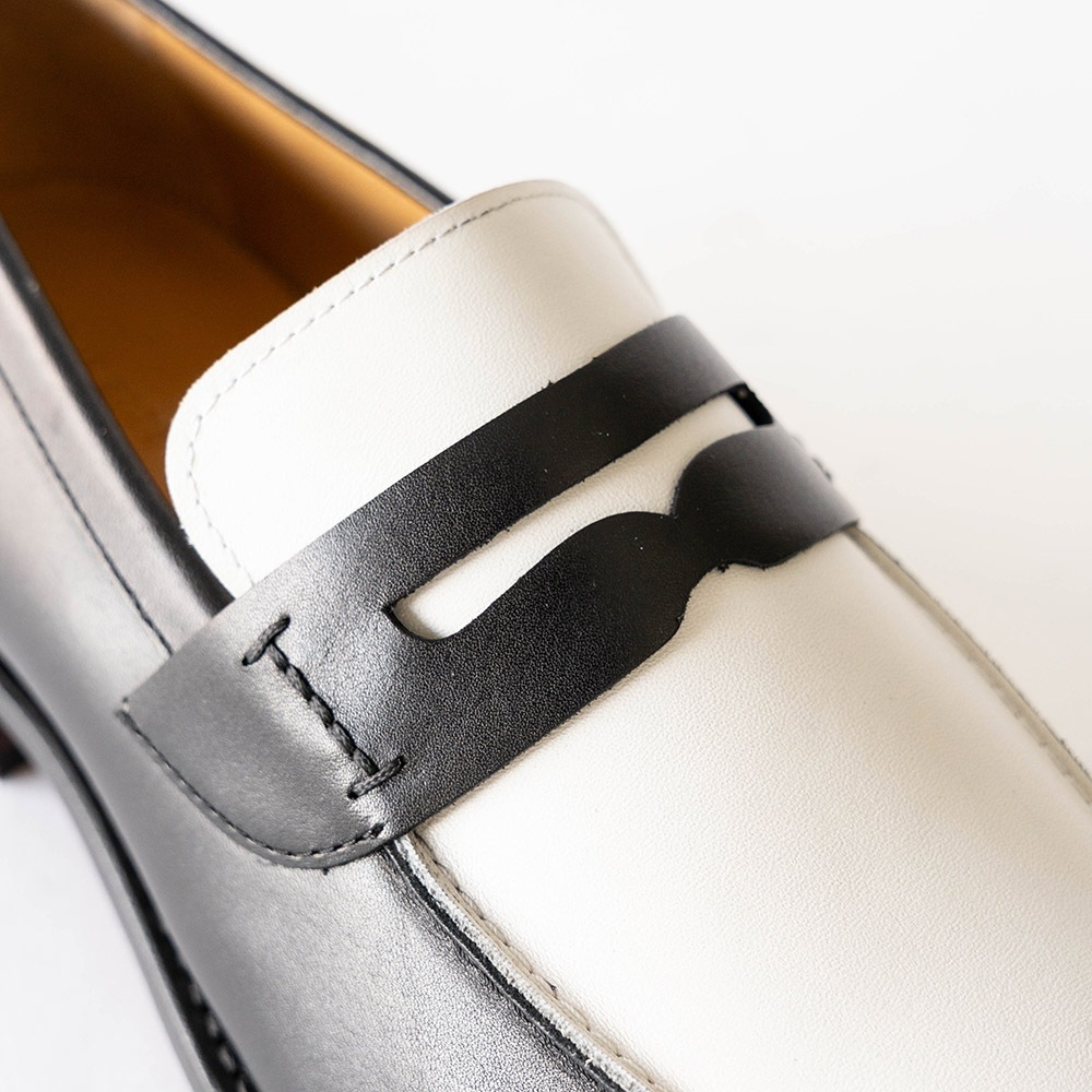 SIMEON BLACK&WHITE ローファー グッドイヤーウェルト