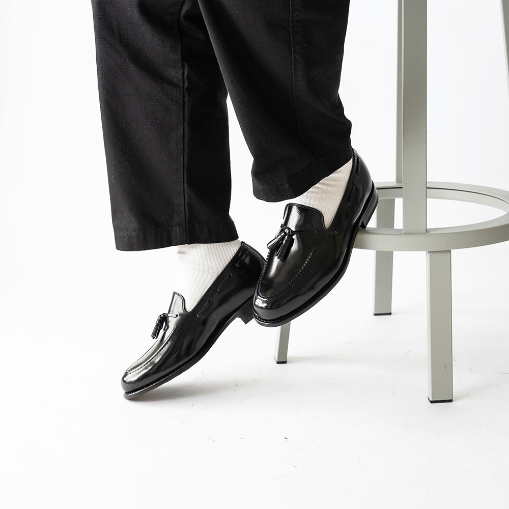 BAKER BLACK タッセルローファー グッドイヤーウェルト