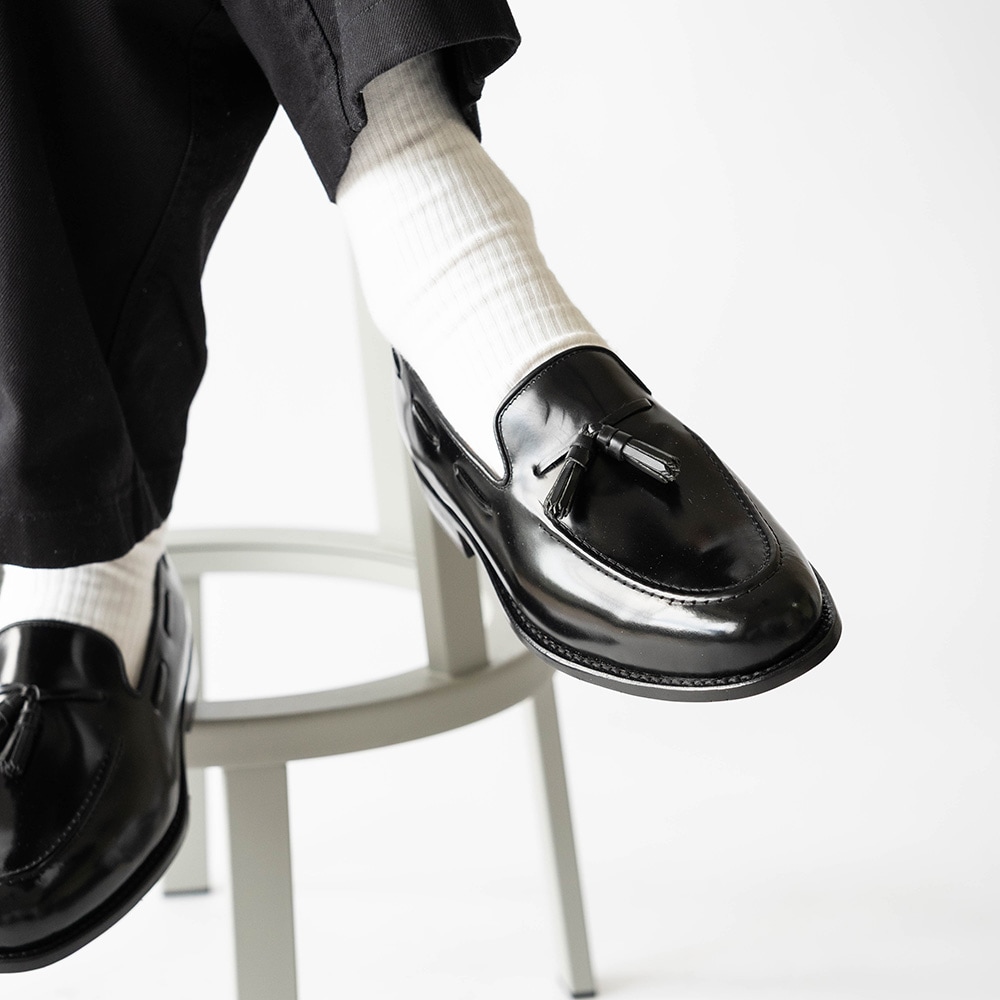 BAKER BLACK タッセルローファー グッドイヤーウェルト