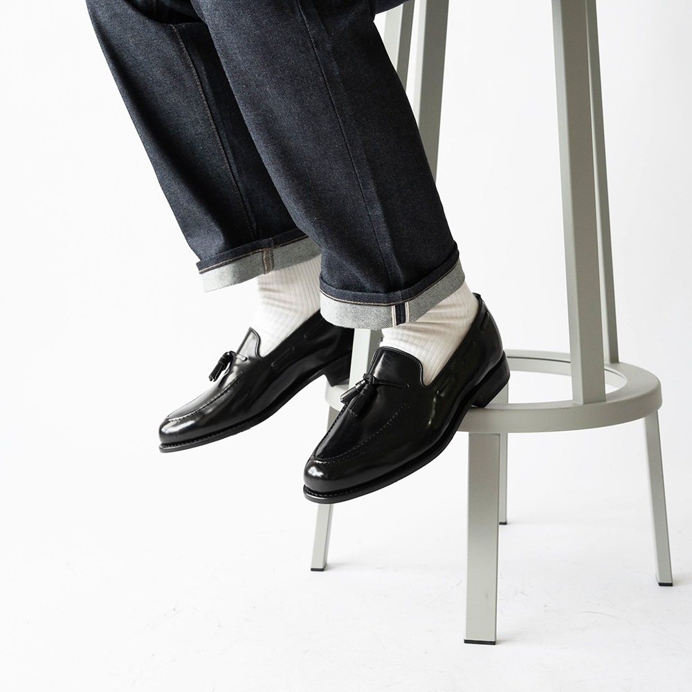 BAKER BLACK タッセルローファー グッドイヤーウェルト