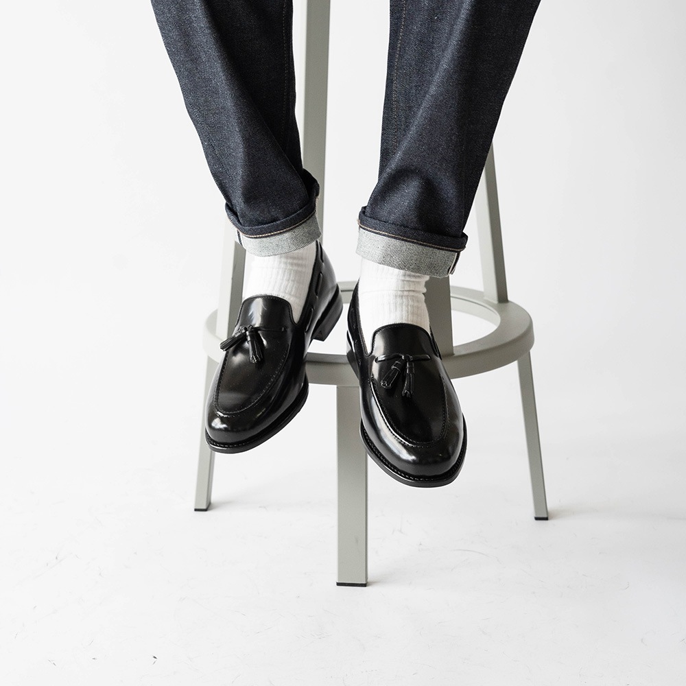 BAKER BLACK タッセルローファー グッドイヤーウェルト