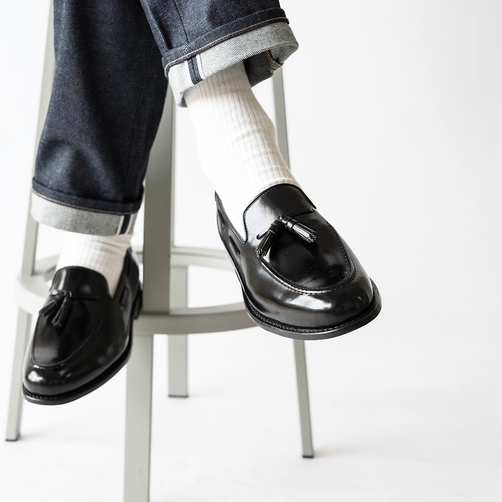 BAKER BLACK タッセルローファー グッドイヤーウェルト