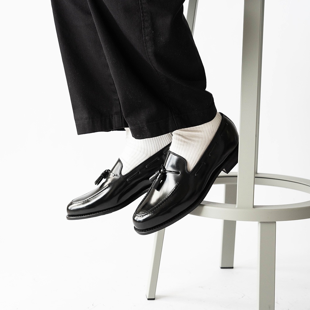 BAKER BLACK タッセルローファー グッドイヤーウェルト