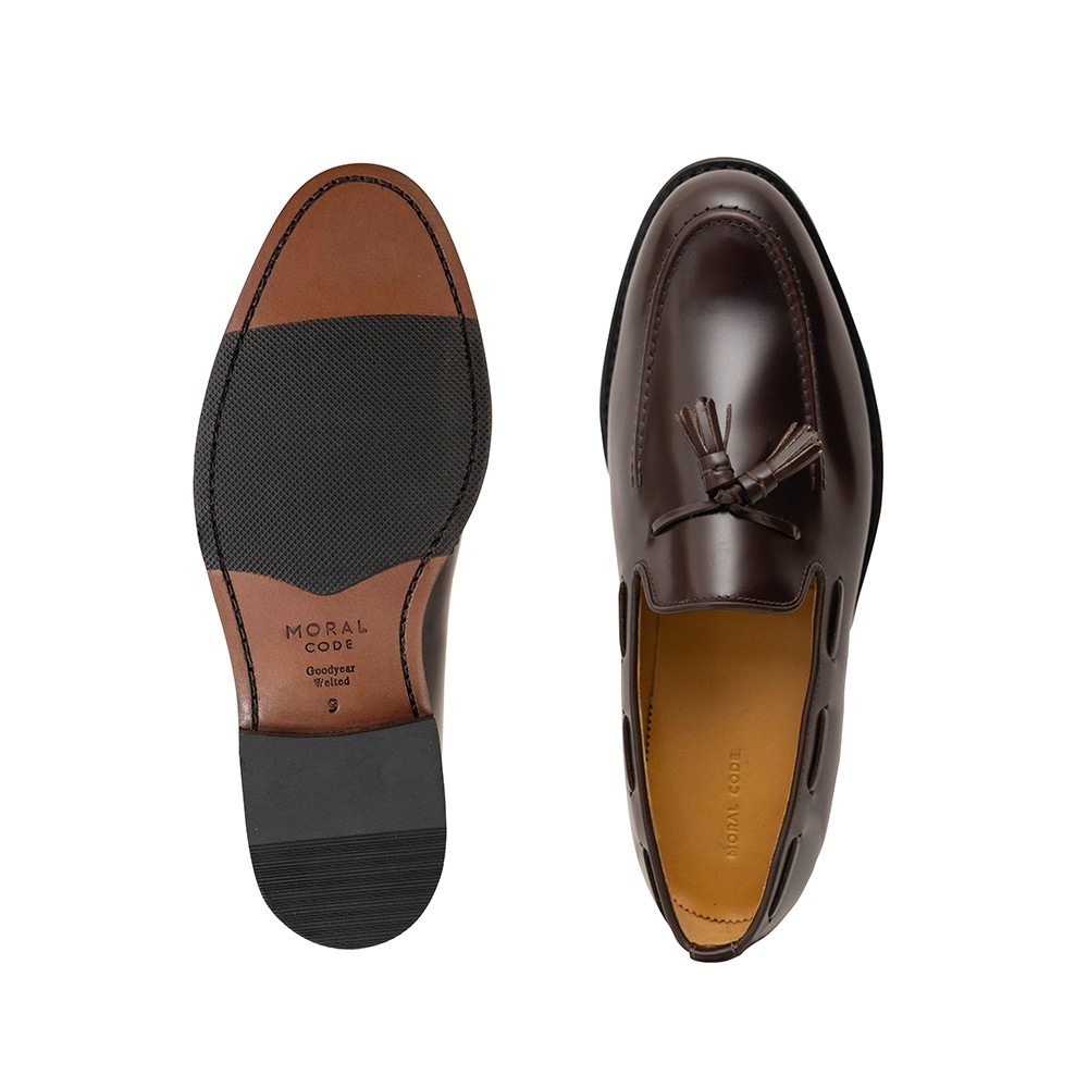 BAKER BURGUNDY タッセルローファー グッドイヤーウェルト