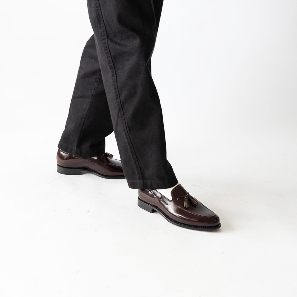 BAKER BURGUNDY タッセルローファー グッドイヤーウェルト
