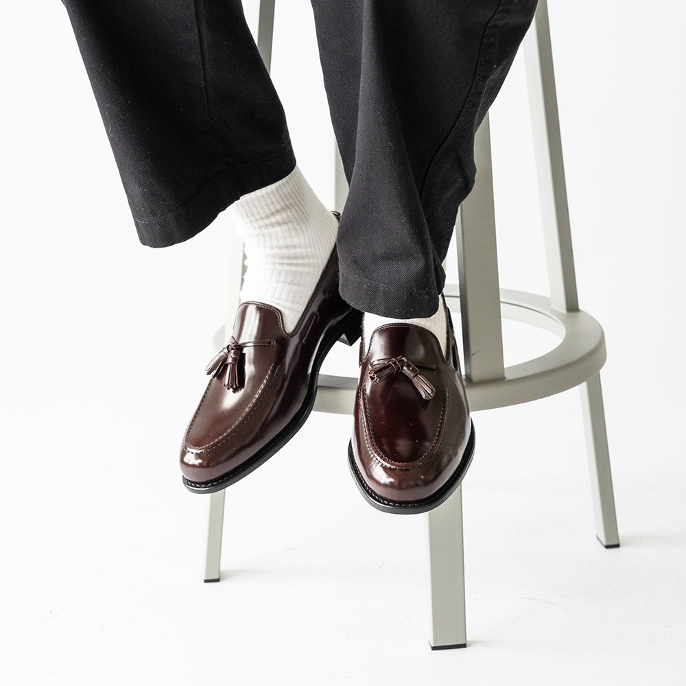 BAKER BURGUNDY タッセルローファー グッドイヤーウェルト