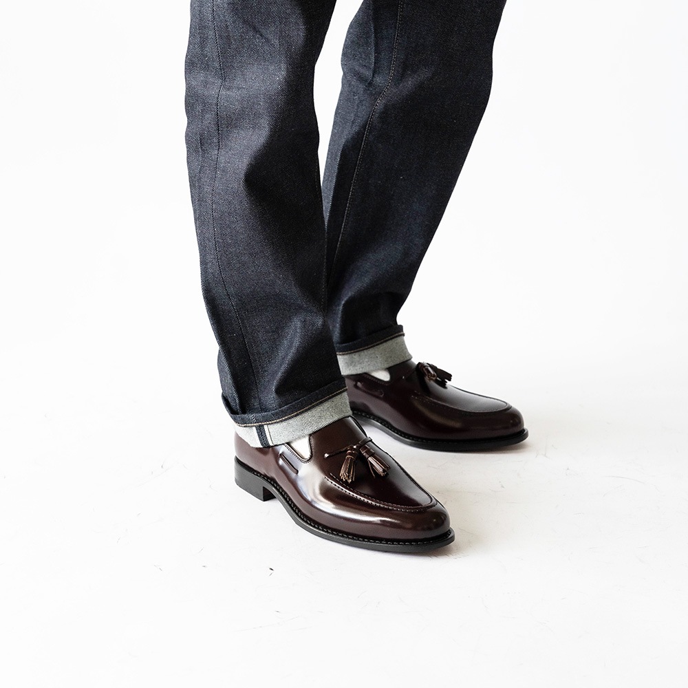 BAKER BURGUNDY タッセルローファー グッドイヤーウェルト