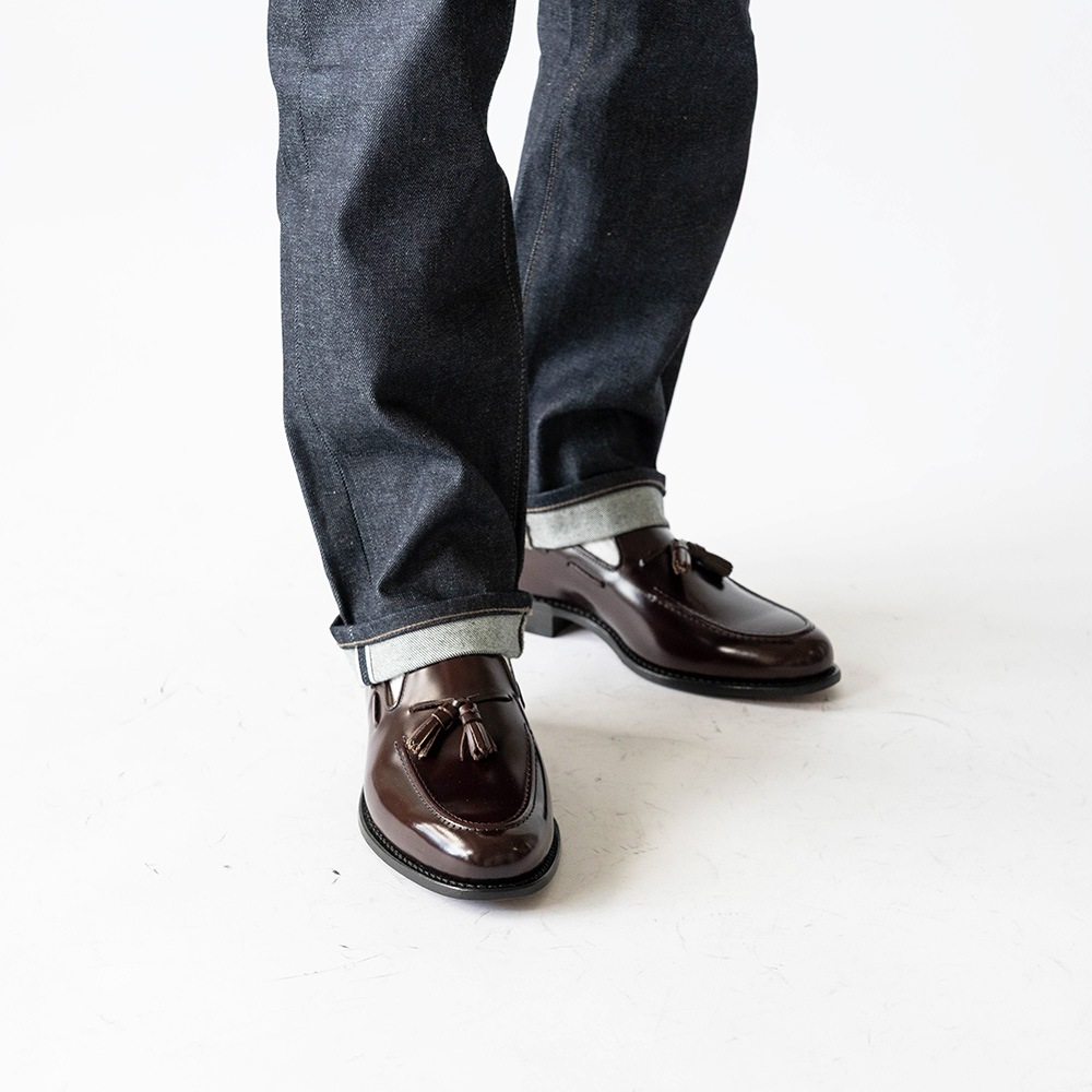 BAKER BURGUNDY タッセルローファー グッドイヤーウェルト