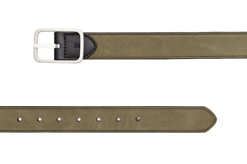 MAXWELL MILITARY GREEN メンズベルト リバーシブル