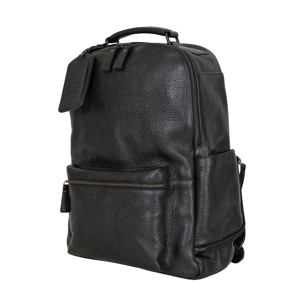 レザービジネスリュック DESMOND-II BLACK バックパック ブラック 黒