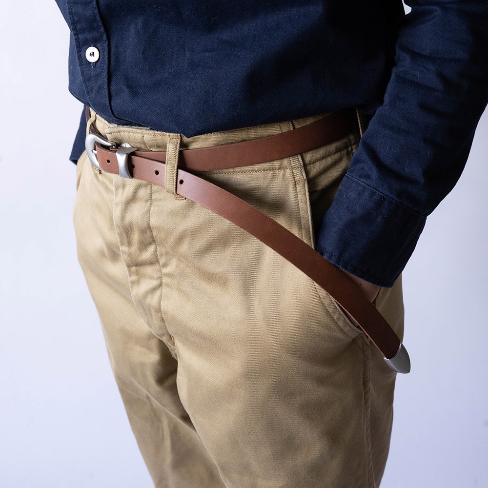 TEXAS BROWN ウエスタン ロングベルト
