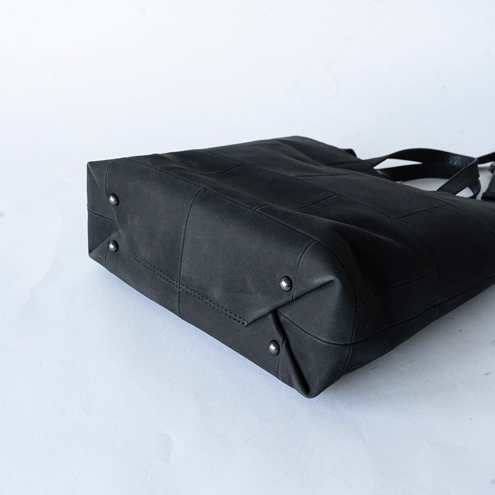 EUSTON MATTE BLACK ヌバック ショルダートートバッグ 2way