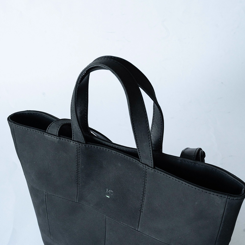 EUSTON MATTE BLACK ヌバック ショルダートートバッグ 2way