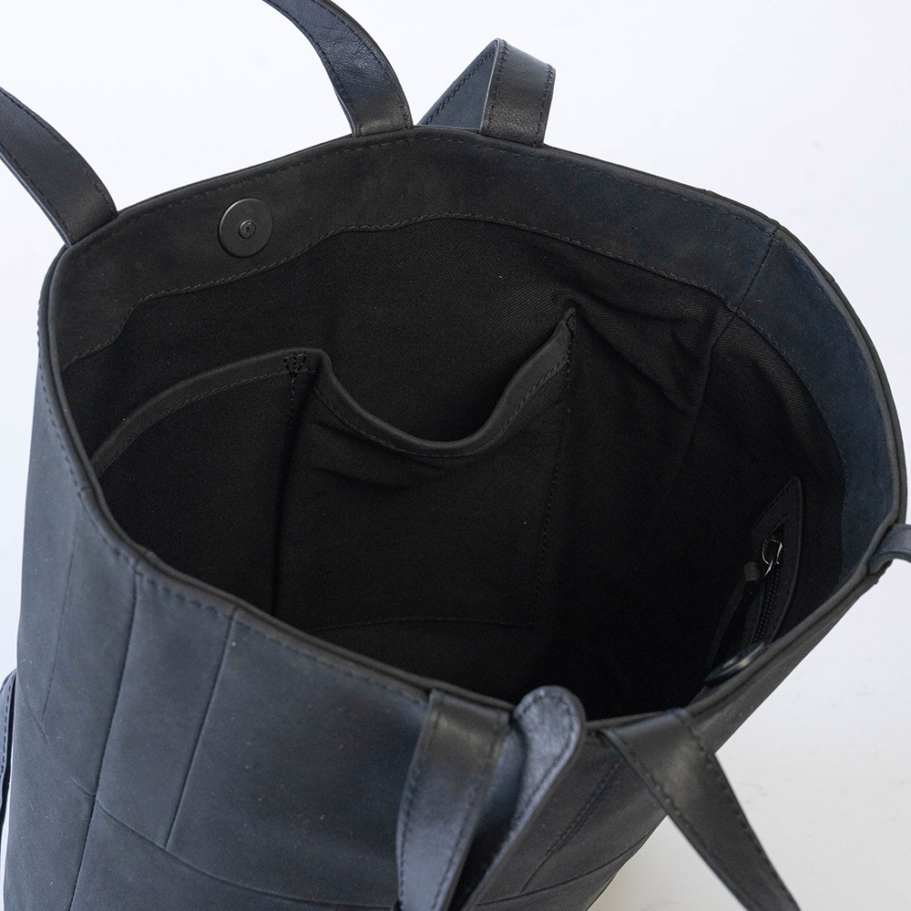 EUSTON MATTE BLACK ヌバック ショルダートートバッグ 2way