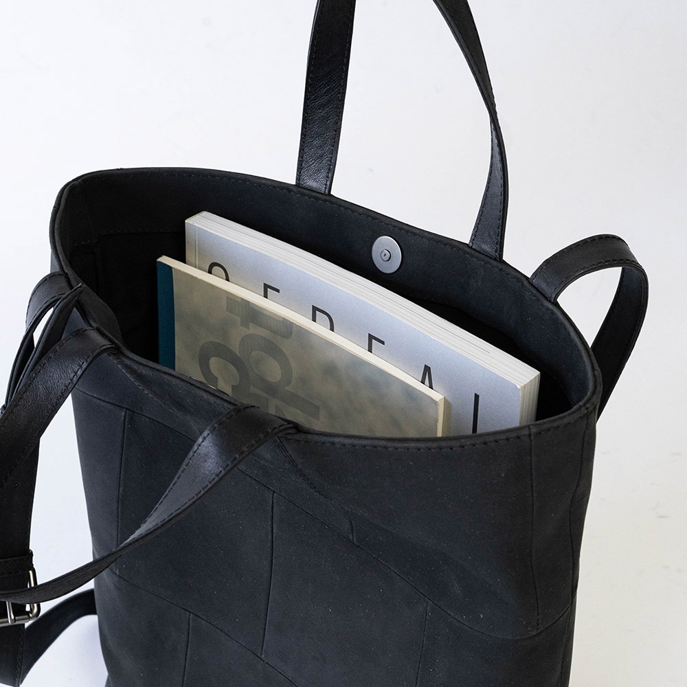 EUSTON MATTE BLACK ヌバック ショルダートートバッグ 2way