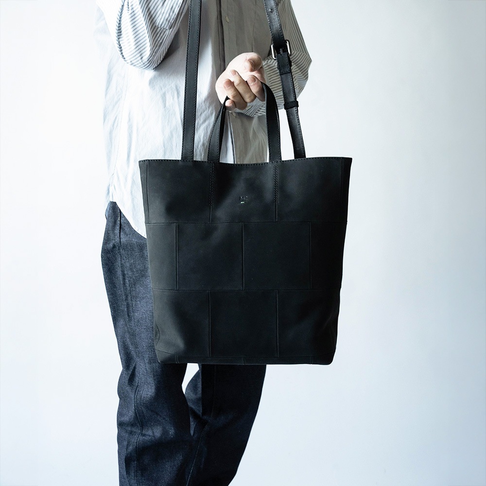 EUSTON MATTE BLACK ヌバック ショルダートートバッグ 2way