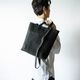 EUSTON MATTE BLACK ヌバック ショルダートートバッグ 2way
