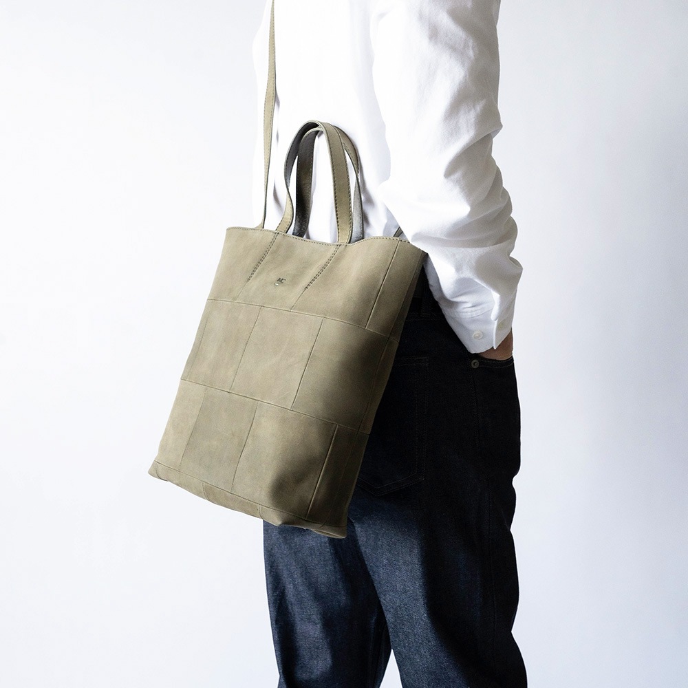 EUSTON MILITARY GREEN ヌバック ショルダートートバッグ 2way