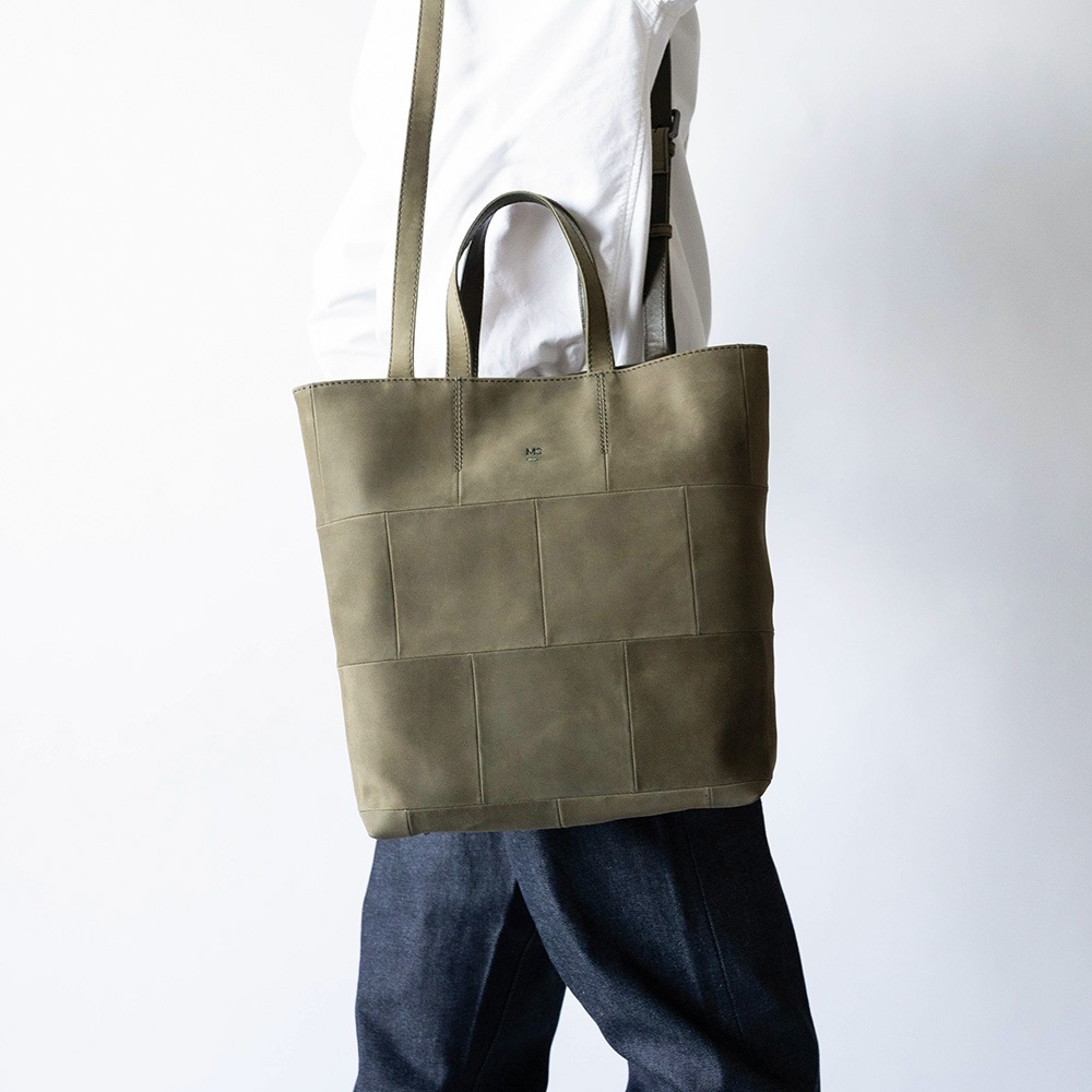 EUSTON MILITARY GREEN ヌバック ショルダートートバッグ 2way