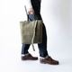 EUSTON MILITARY GREEN ヌバック ショルダートートバッグ 2way