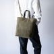 EUSTON MILITARY GREEN ヌバック ショルダートートバッグ 2way