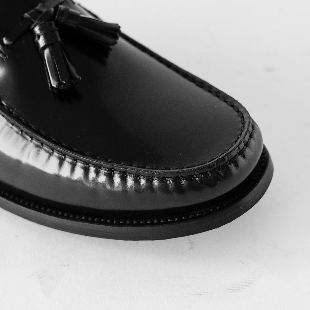 LANCASTER BLACK タッセル モカシンローファー