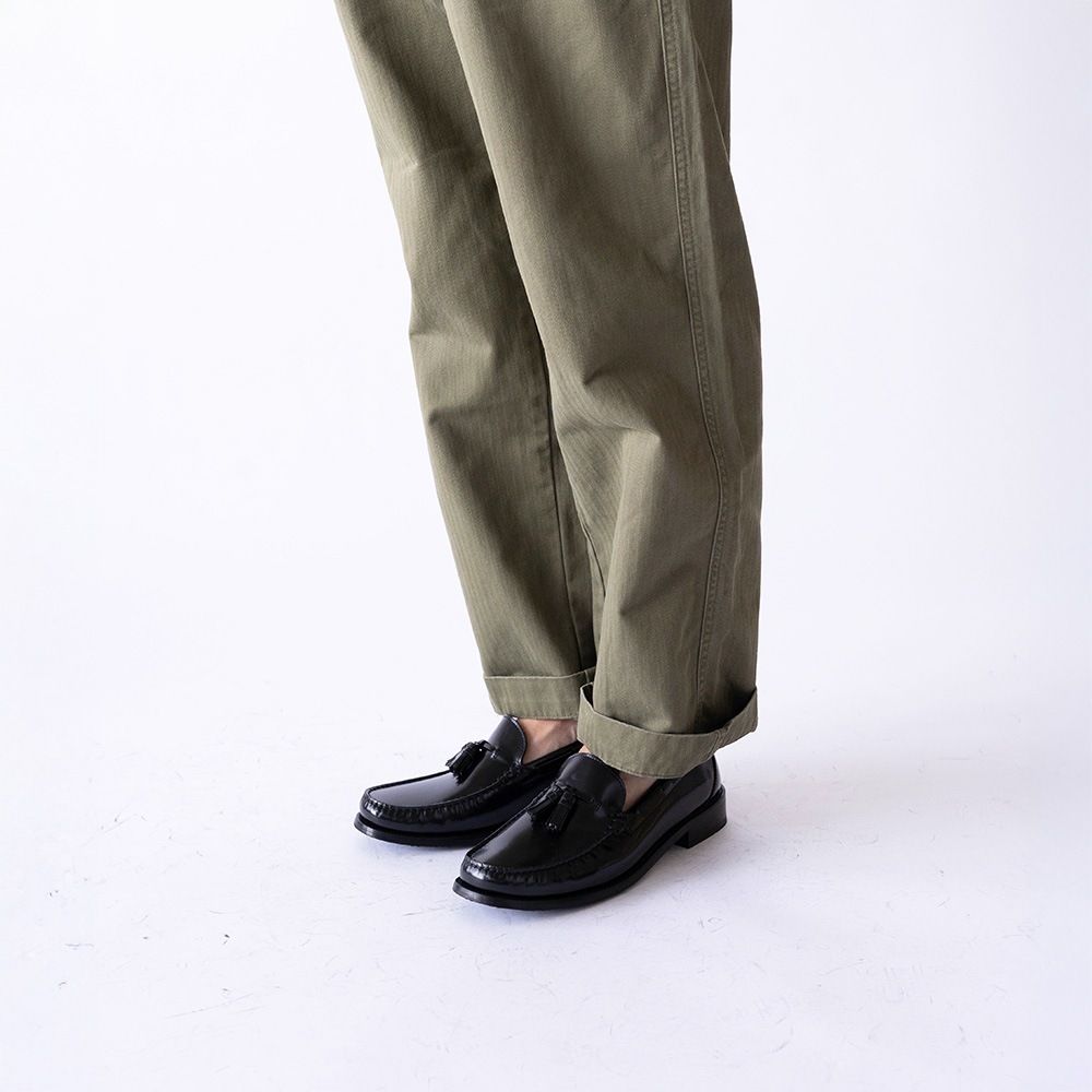 LANCASTER BLACK タッセル モカシンローファー