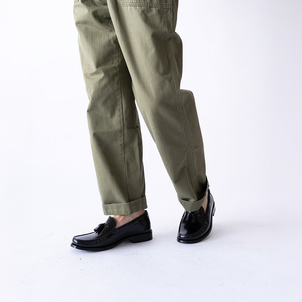 LANCASTER BLACK タッセル モカシンローファー