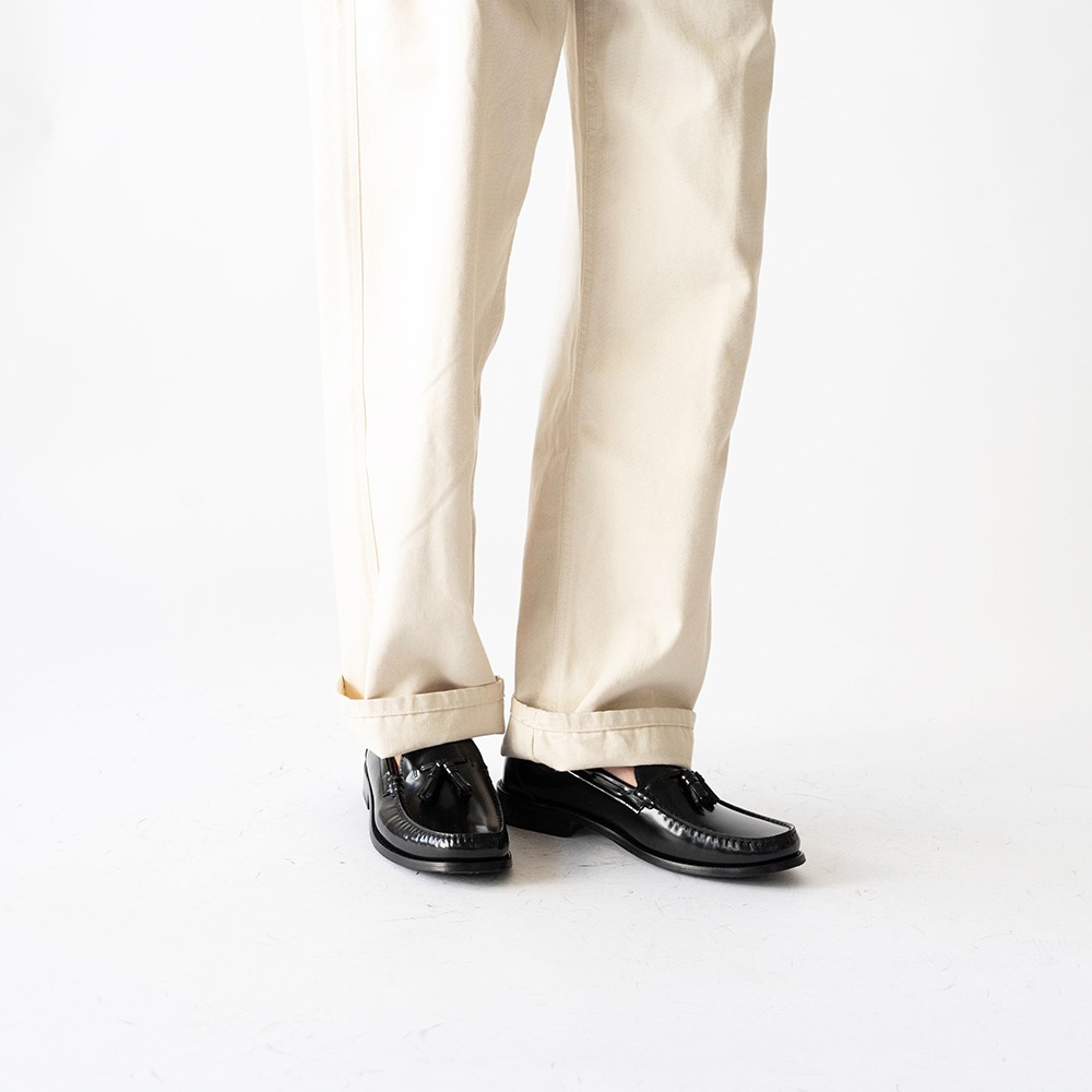 LANCASTER BLACK タッセル モカシンローファー