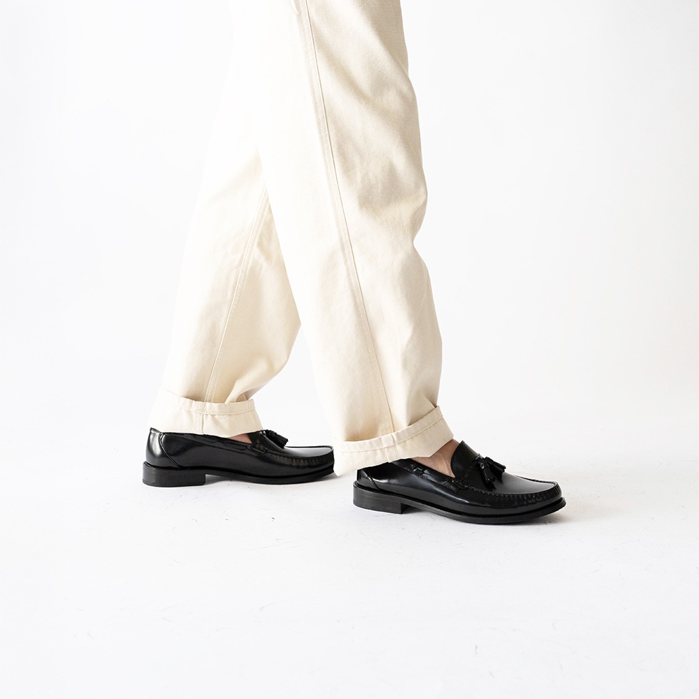 LANCASTER BLACK タッセル モカシンローファー