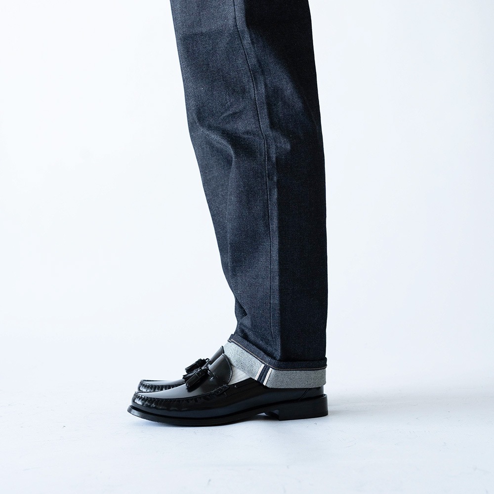 LANCASTER BLACK タッセル モカシンローファー