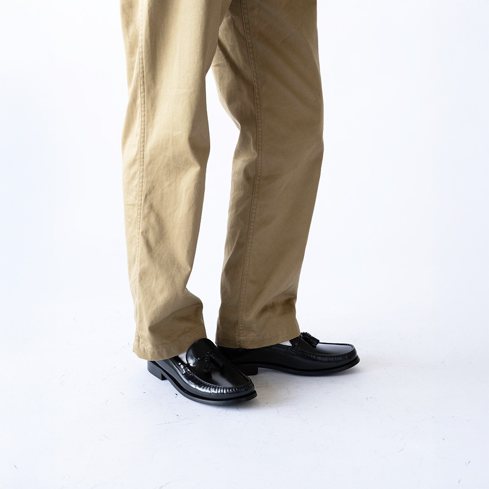 LANCASTER BLACK タッセル モカシンローファー