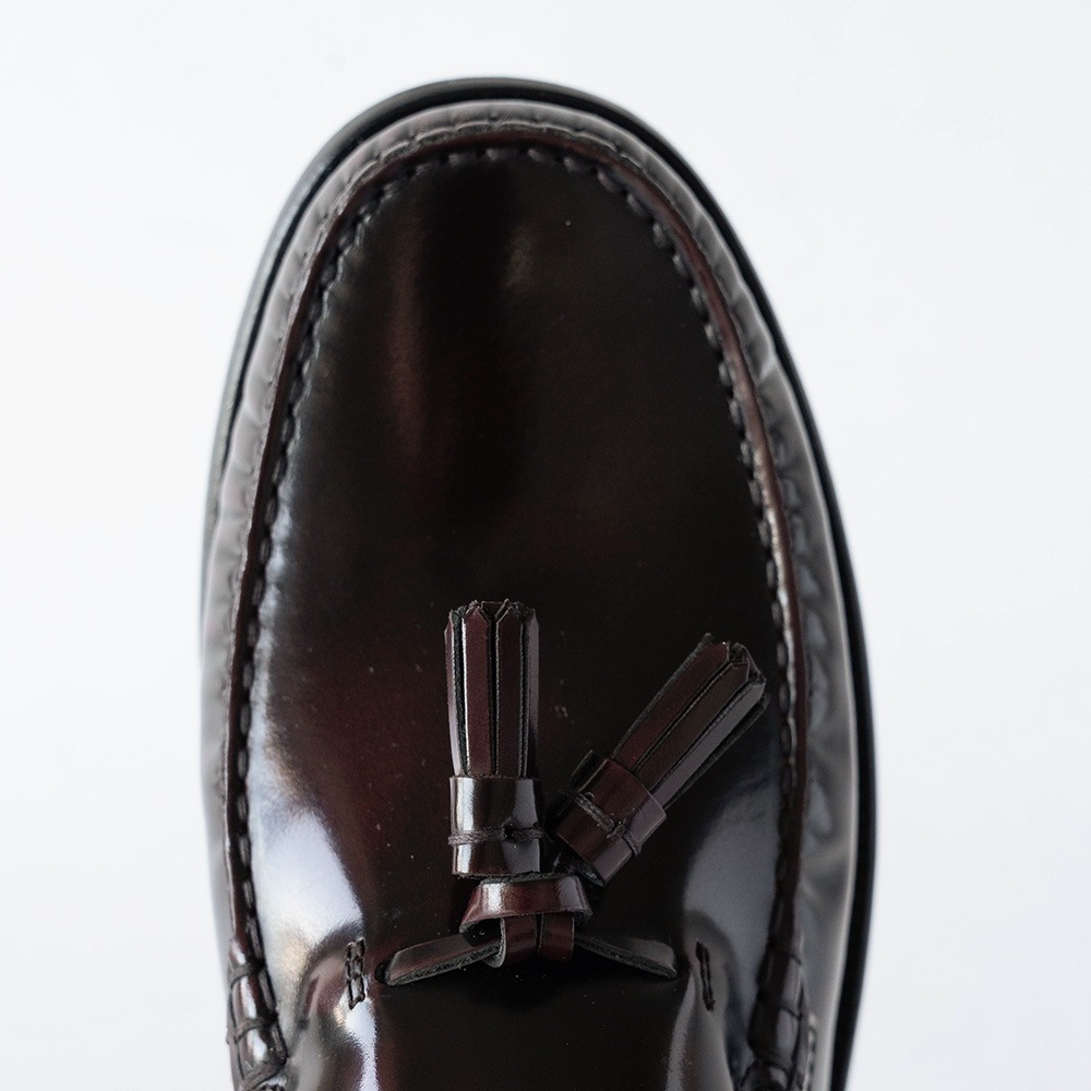 LANCASTER BURGUNDY タッセル モカシンローファー