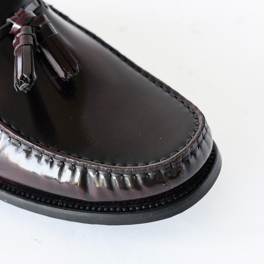 LANCASTER BURGUNDY タッセル モカシンローファー