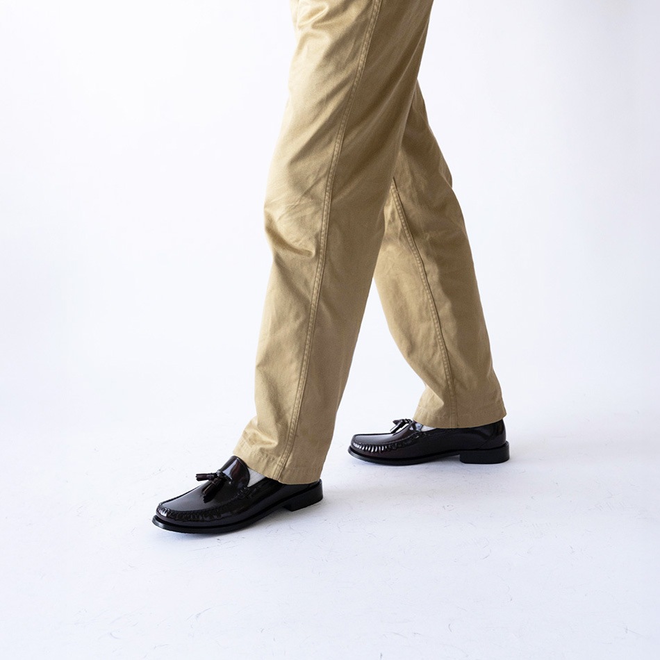 LANCASTER BURGUNDY タッセル モカシンローファー