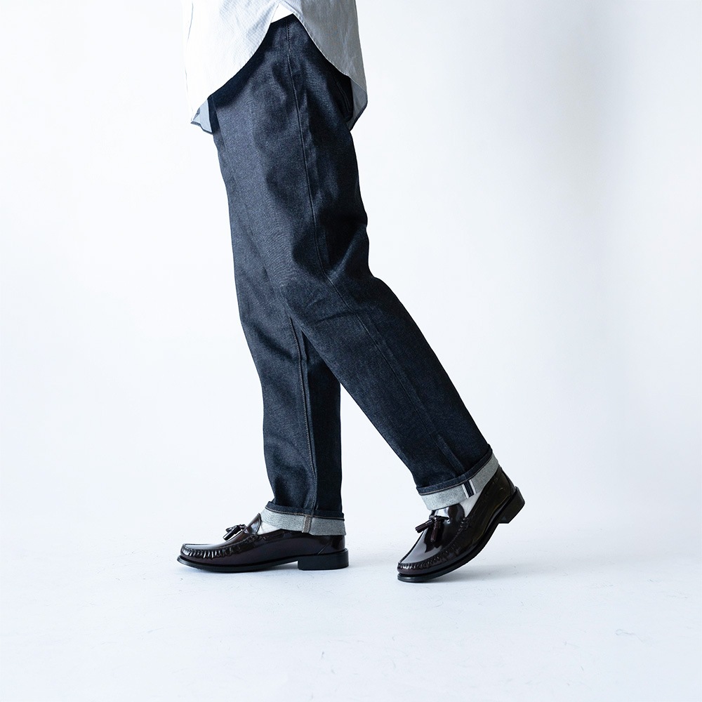 LANCASTER BURGUNDY タッセル モカシンローファー
