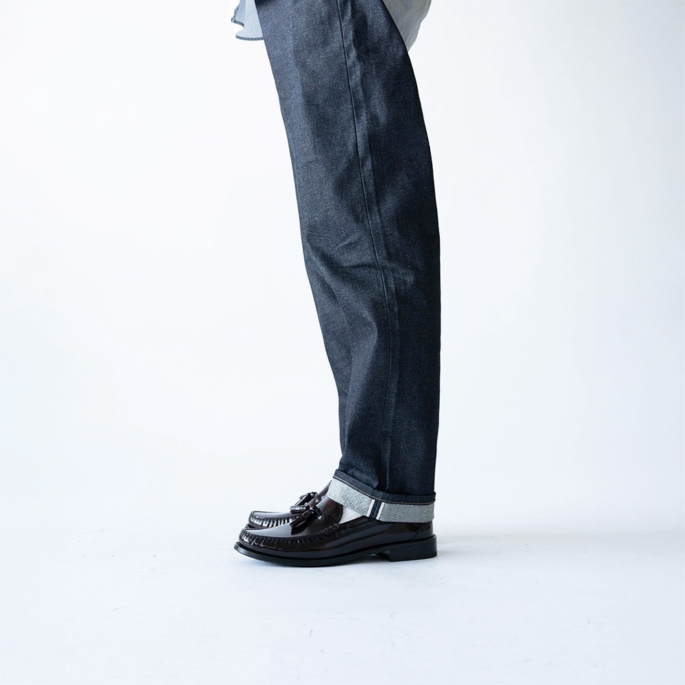 LANCASTER BURGUNDY タッセル モカシンローファー