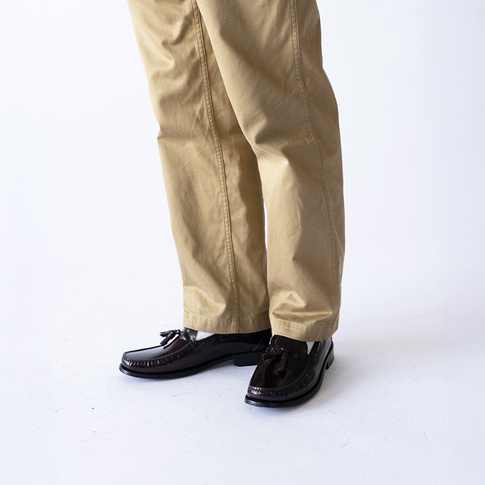 LANCASTER BURGUNDY タッセル モカシンローファー