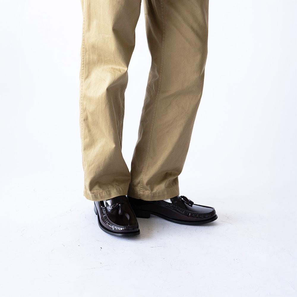 LANCASTER BURGUNDY タッセル モカシンローファー