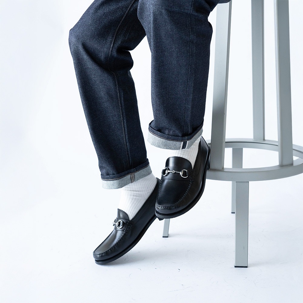 GLASGOW BLACK ビットローファー モカシン