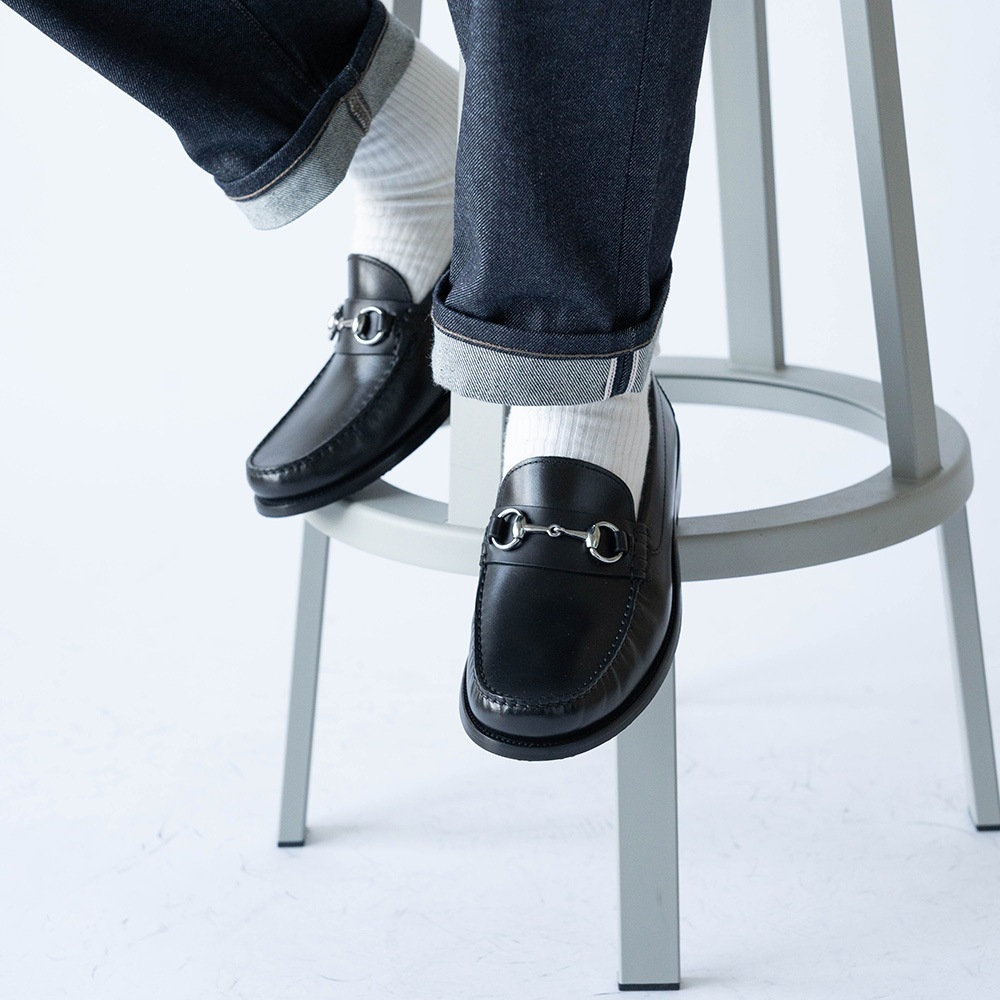 GLASGOW BLACK ビットローファー モカシン