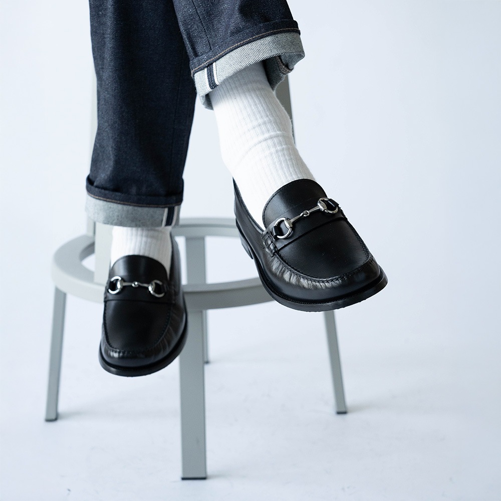 GLASGOW BLACK ビットローファー モカシン