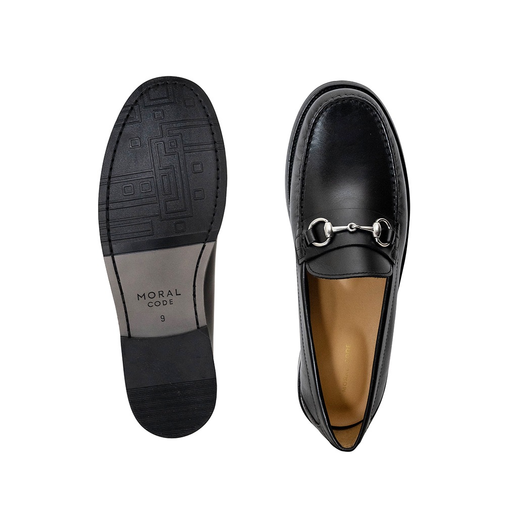 GLASGOW BLACK ビットローファー モカシン