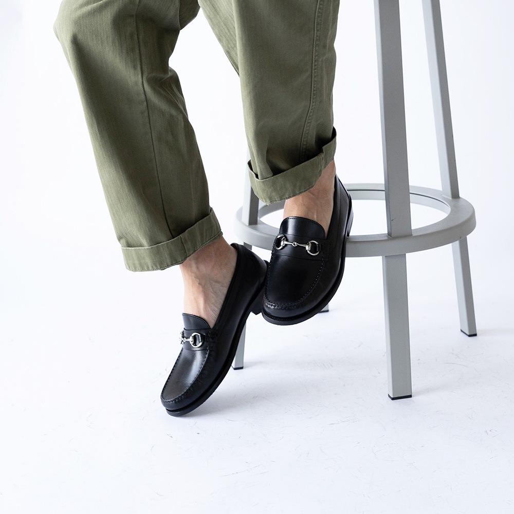 GLASGOW BLACK ビットローファー モカシン
