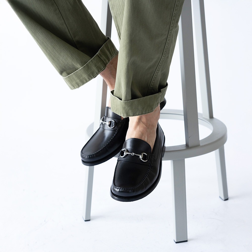 GLASGOW BLACK ビットローファー モカシン