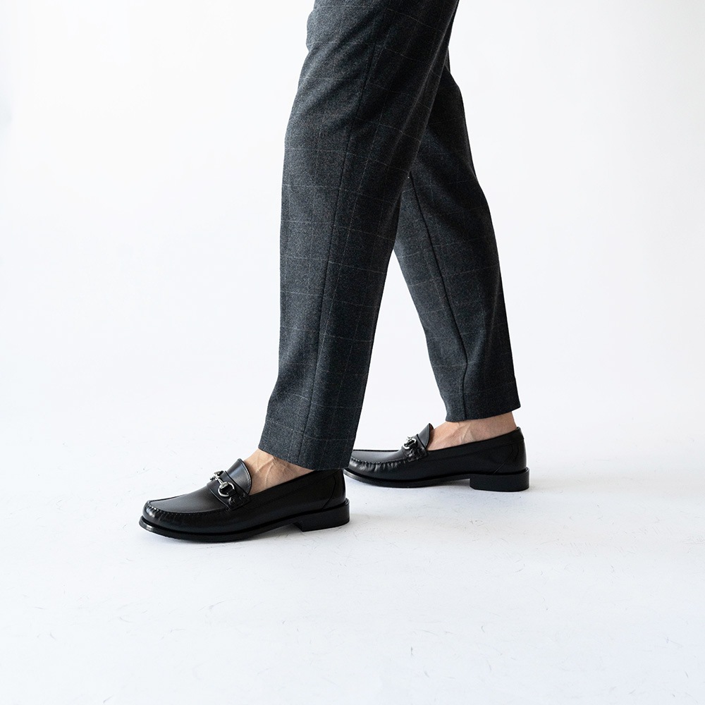 GLASGOW BLACK ビットローファー モカシン