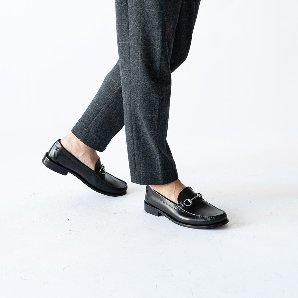 GLASGOW BLACK ビットローファー モカシン