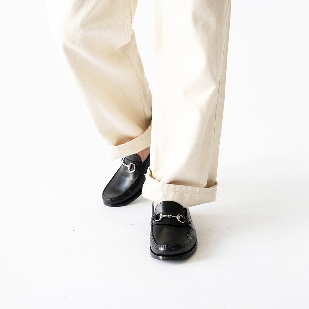 GLASGOW BLACK ビットローファー モカシン