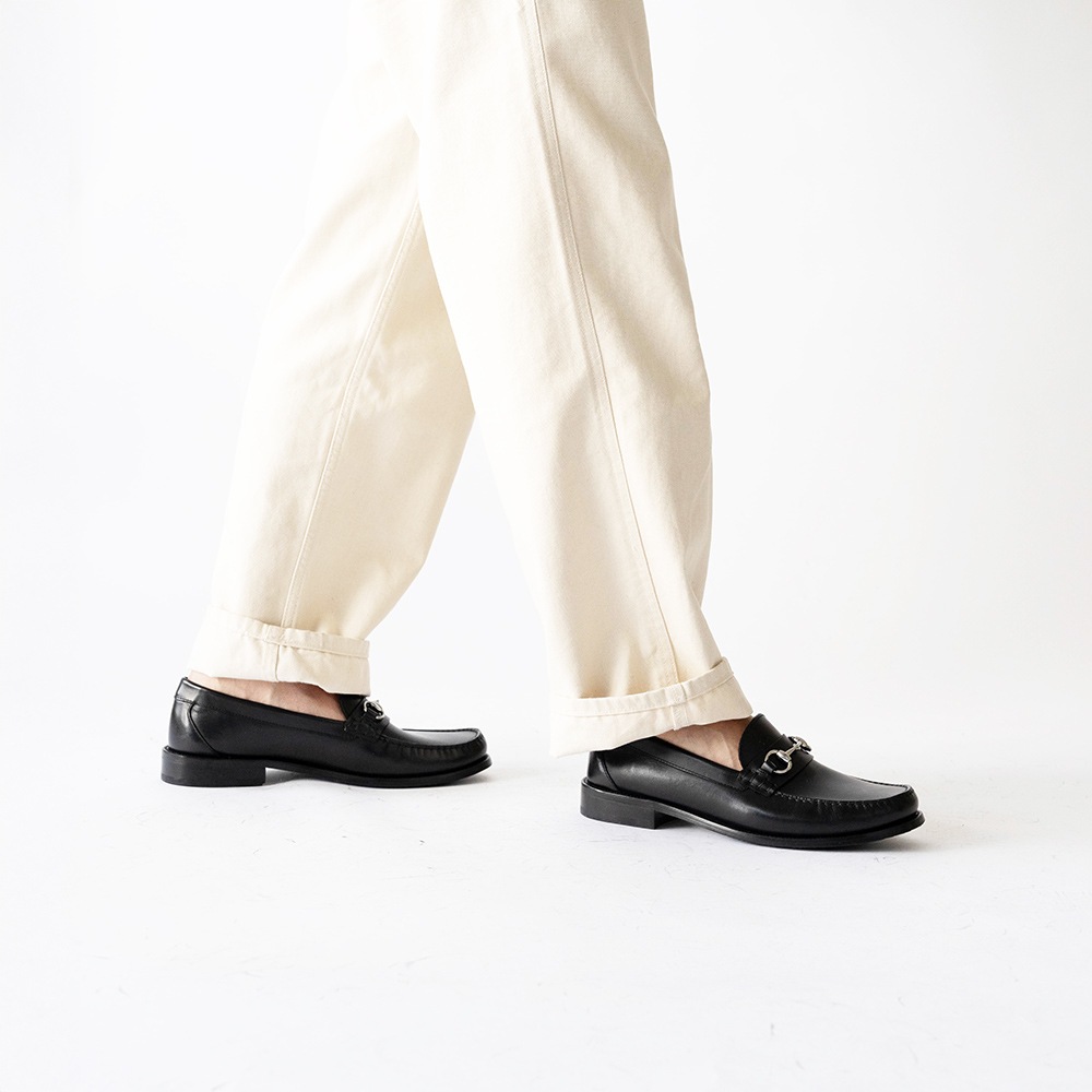 GLASGOW BLACK ビットローファー モカシン